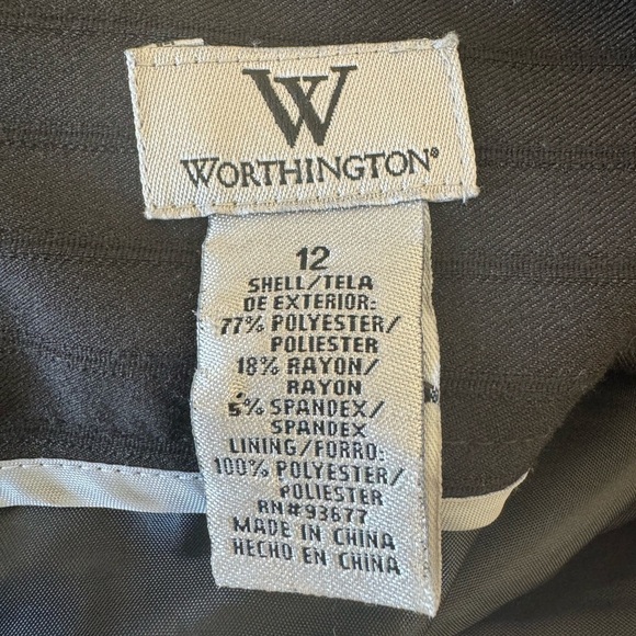 Black A-Line Midi Striped Skirt - Picture 4 of 4